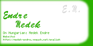 endre medek business card